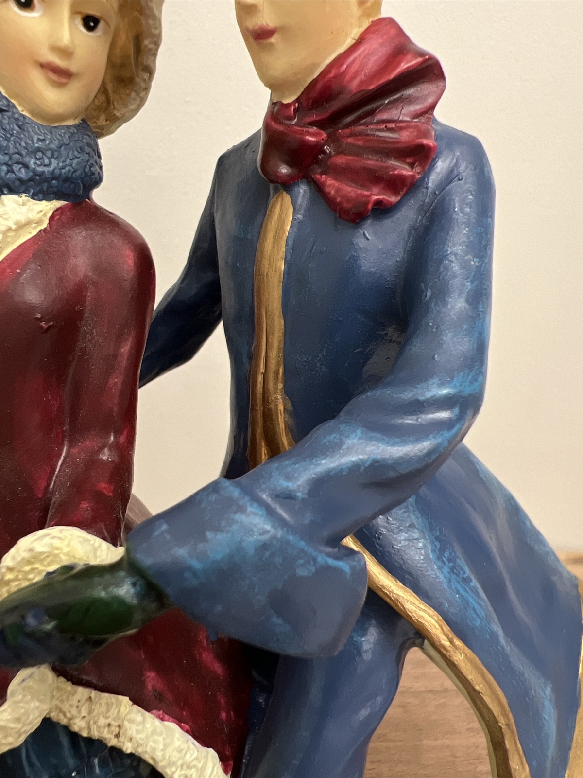 Vintage Victorian Couple Holiday Figurine 7 inches tall