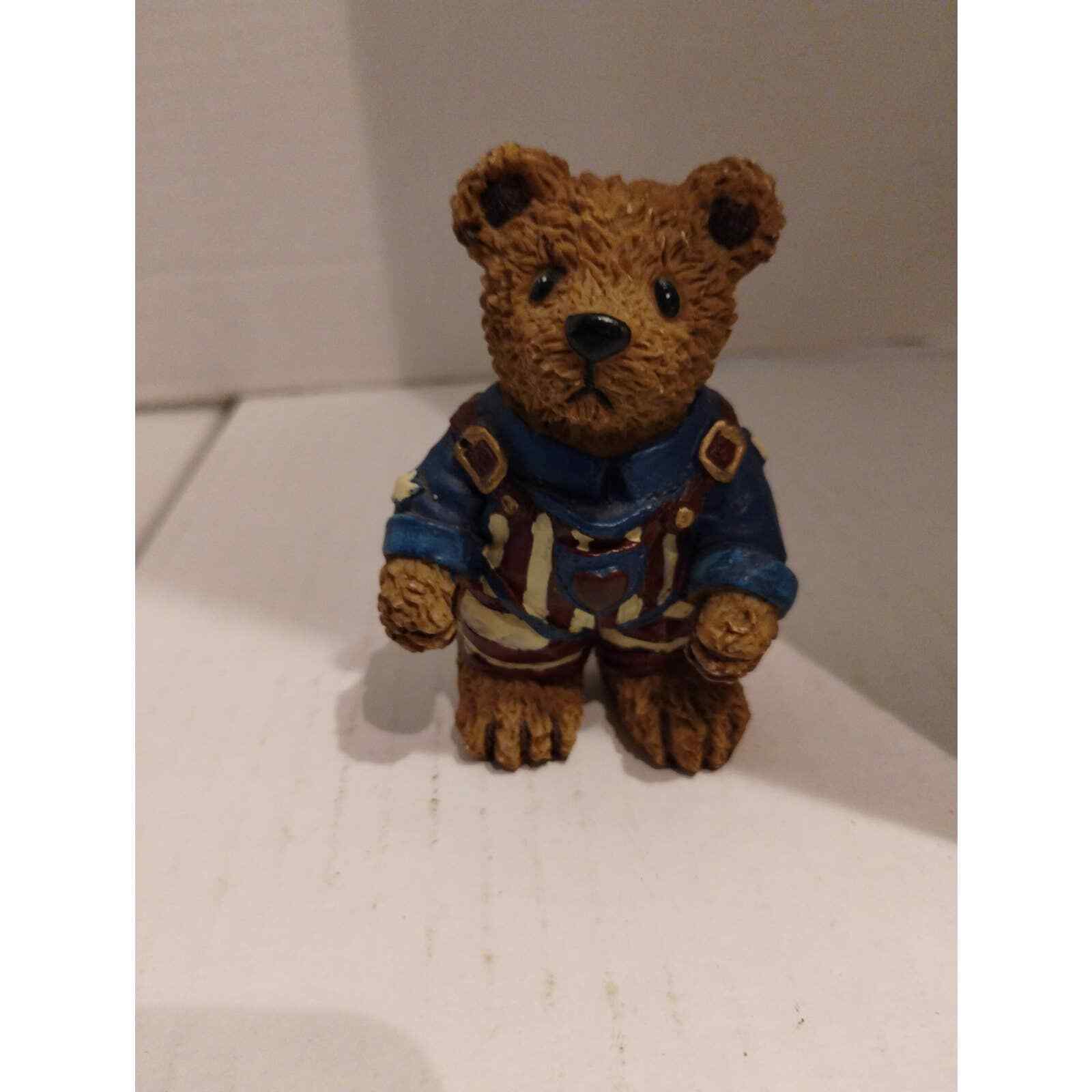 Young’s Resin Brown Bear Dressed in Red White and Blue Patriotic 3″ Figurine