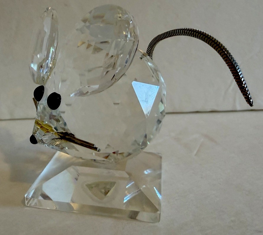 Swarovski Vintage Crystal Mouse Figurine By Max Schreck
