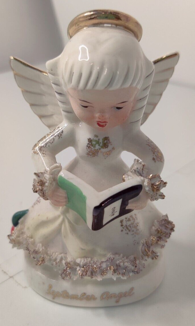 VTG 1950 NAPCO PORCELAIN SPAGHETTI SEPTEMBER ANGEL OF THE YEAR MATH BOOK