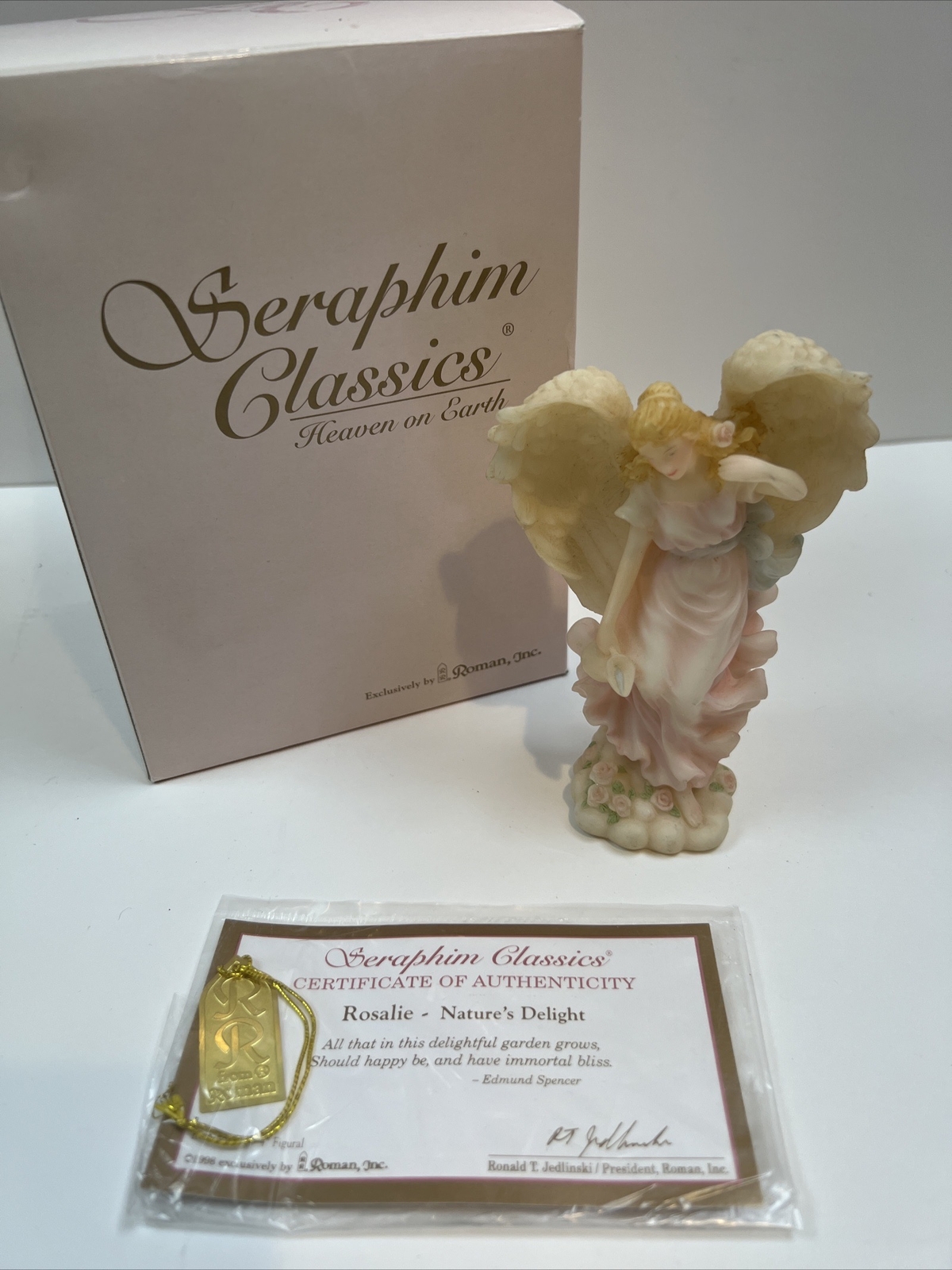 Seraphim Angels Classics ROSALIE Nature’s Delight # 81461 ~ by Roman Inc.