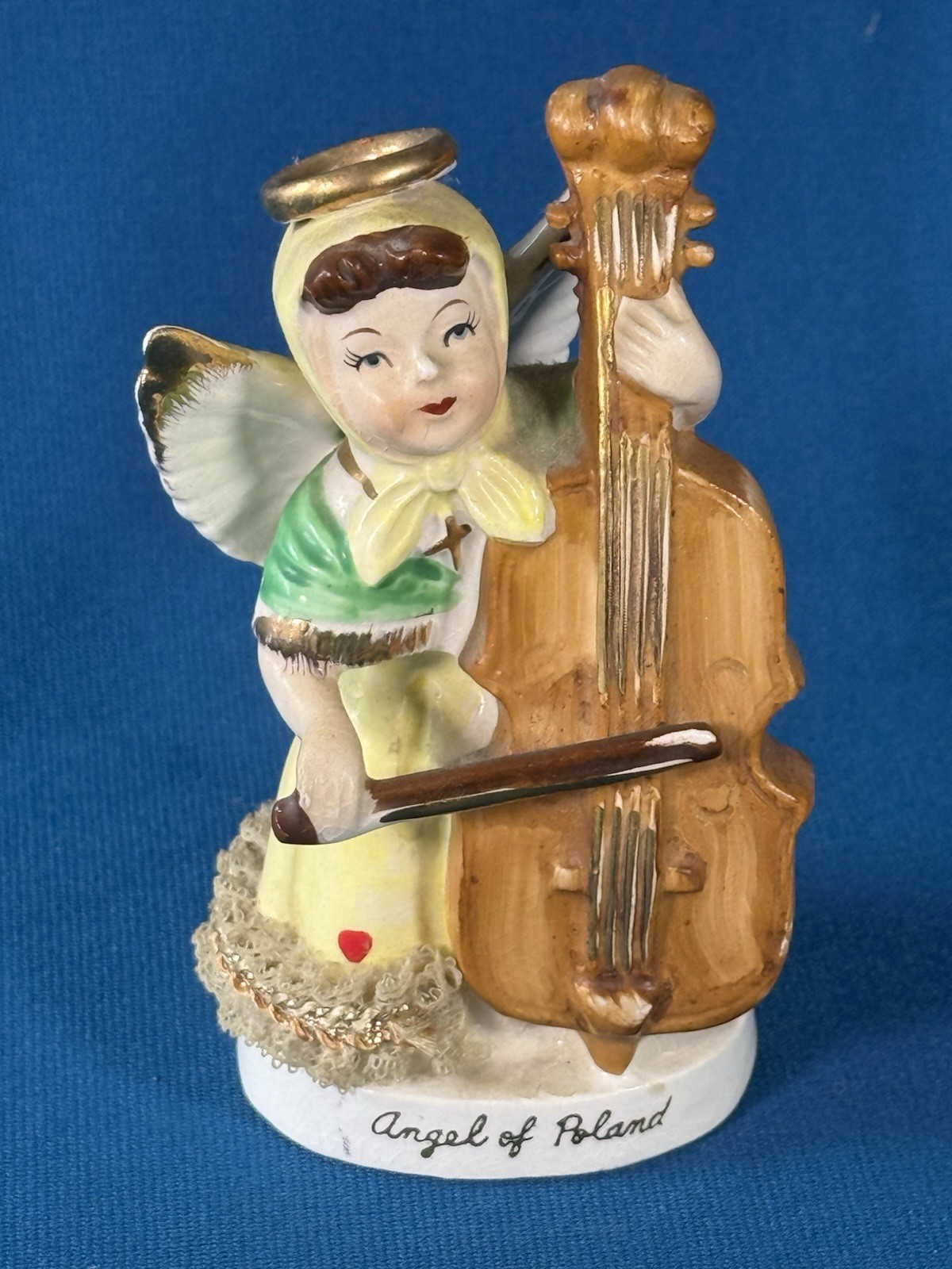 VTG 1958 Artgift Angel of Poland World Countries Ceramic Figurine Japan