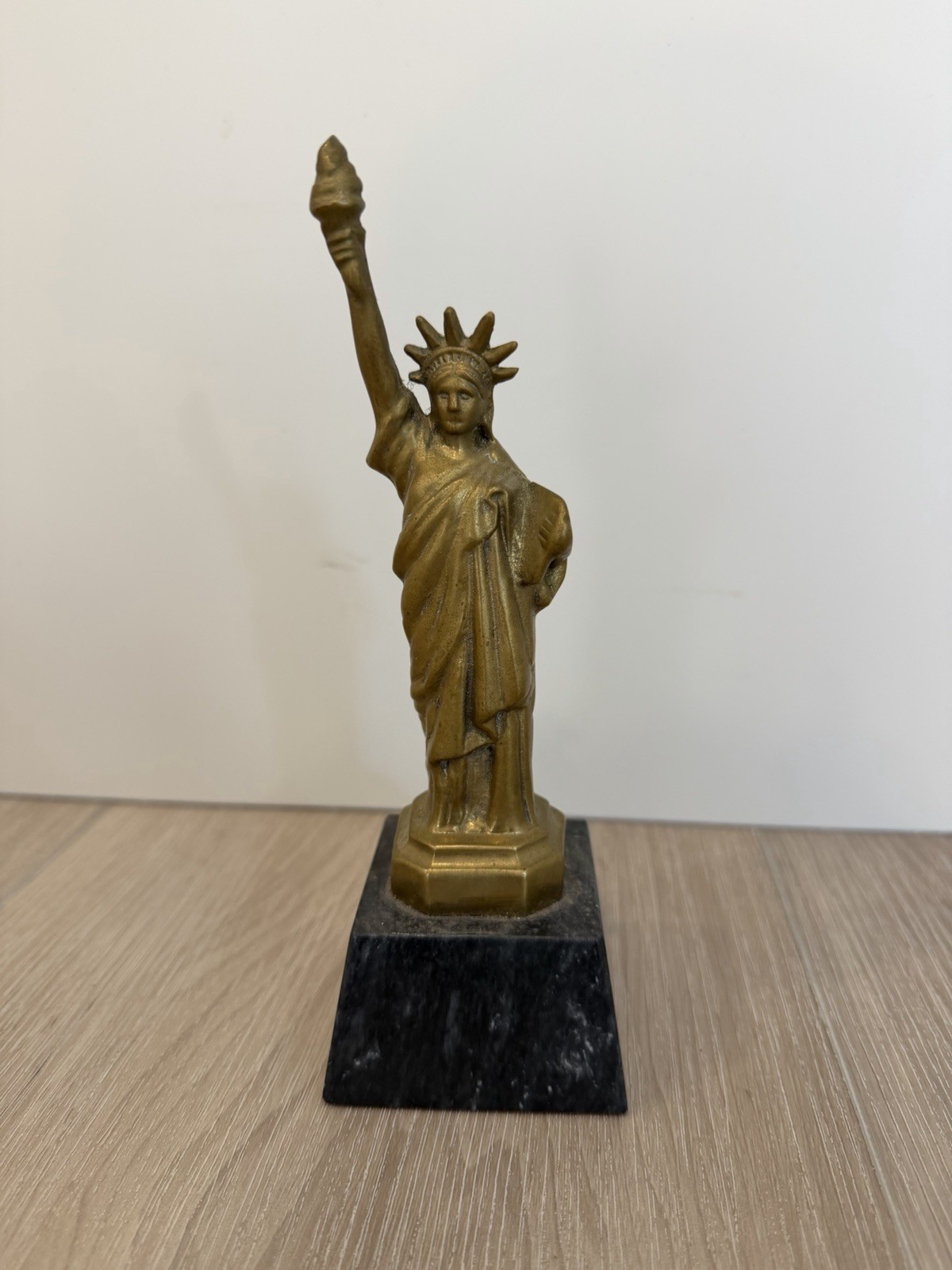 Vintage Brass Statue of Liberty 8″ 1 lb 15 oz Granite Base