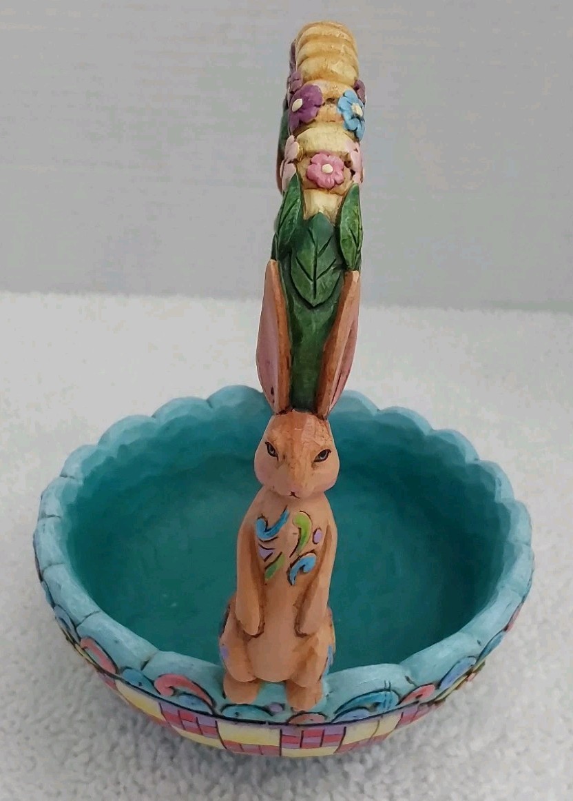 Jim Shore Easter Basket Hunting Eggs Finding Joy Heartwood Creek Enesco Bunnies