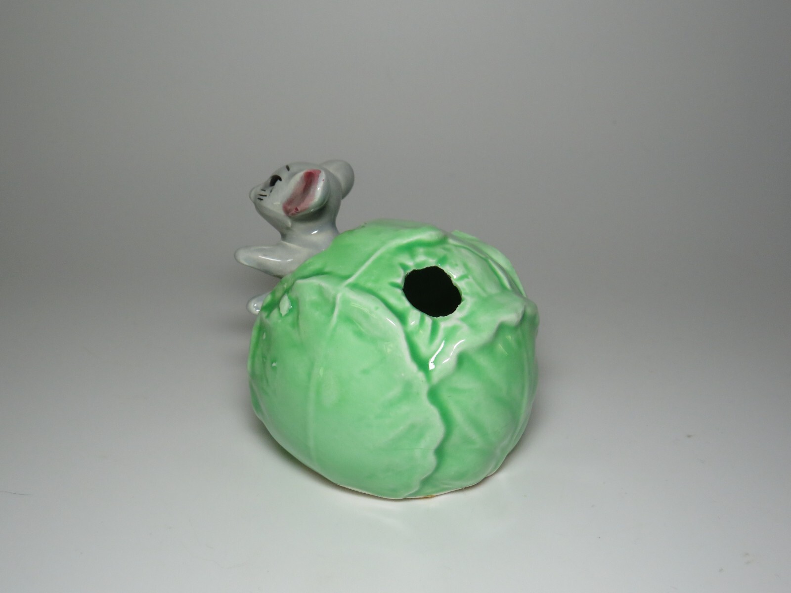 Mouse In A Head Of Lettuce Made In Japan 2.25″ Ceramic Figurine