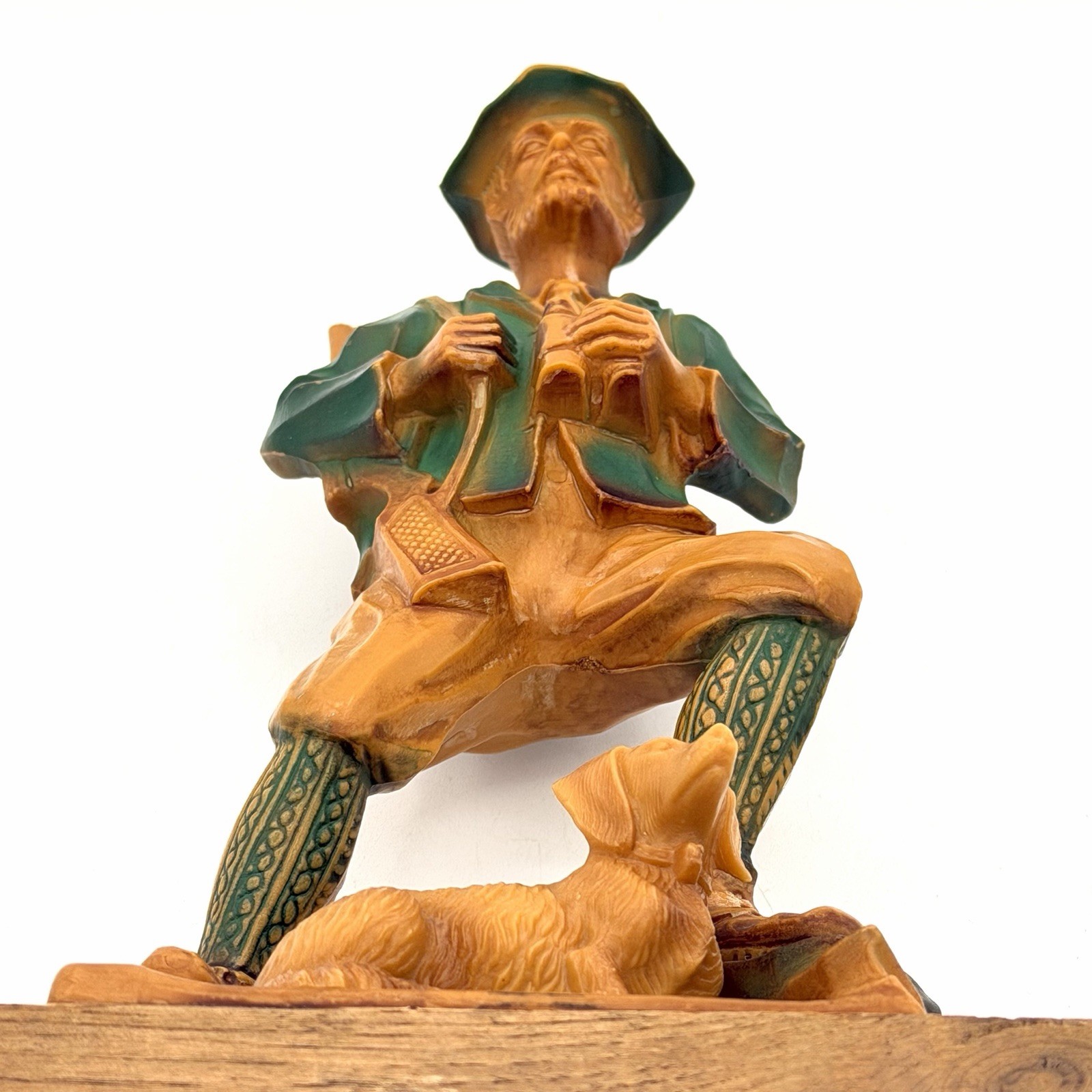 Ges Geschützt Black Forest Germany Figurine Hunter With Rifle And Dachshund Dog