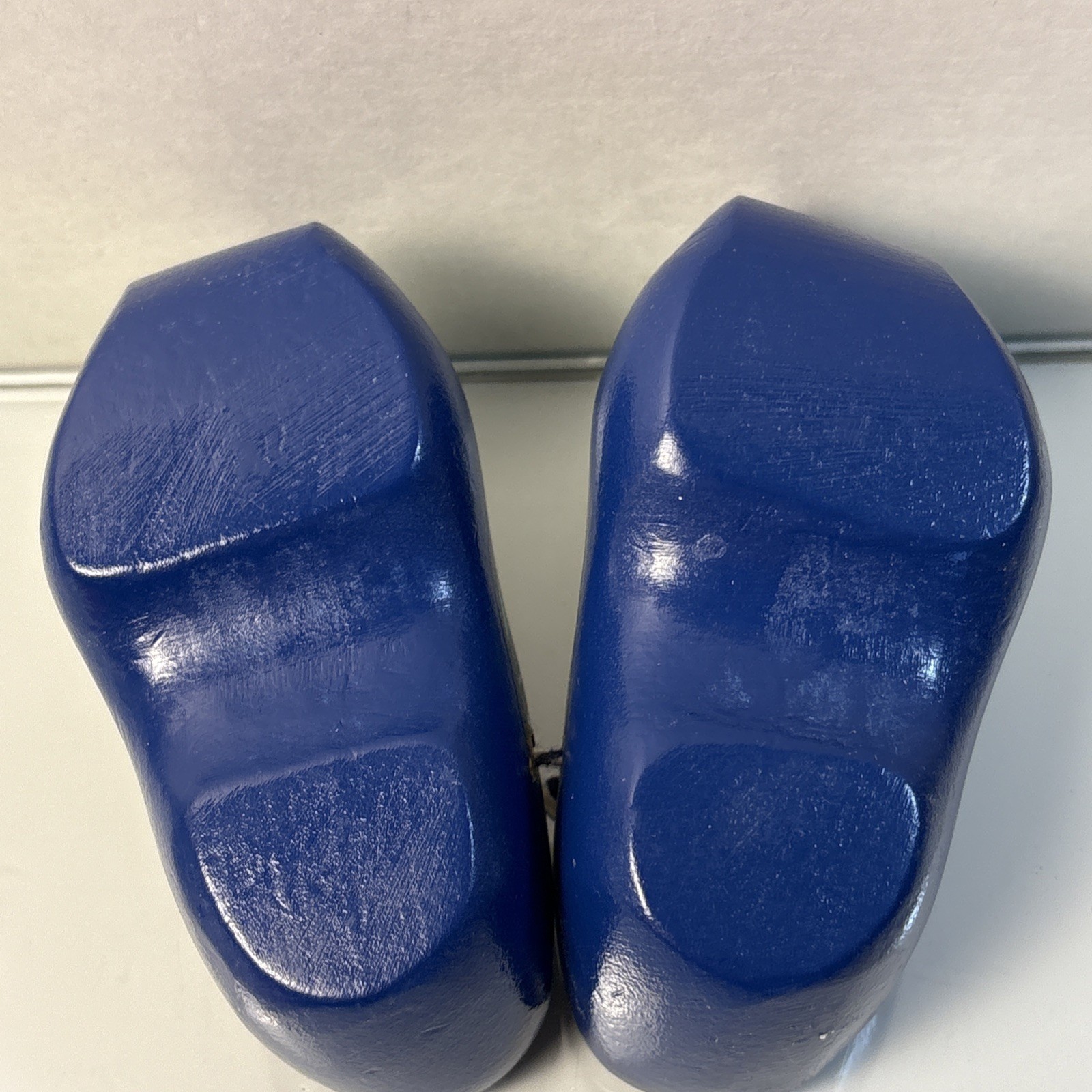 Holland Wooden Shoes Miniature Blue Floral Decor 4x4x1.75 Clomps