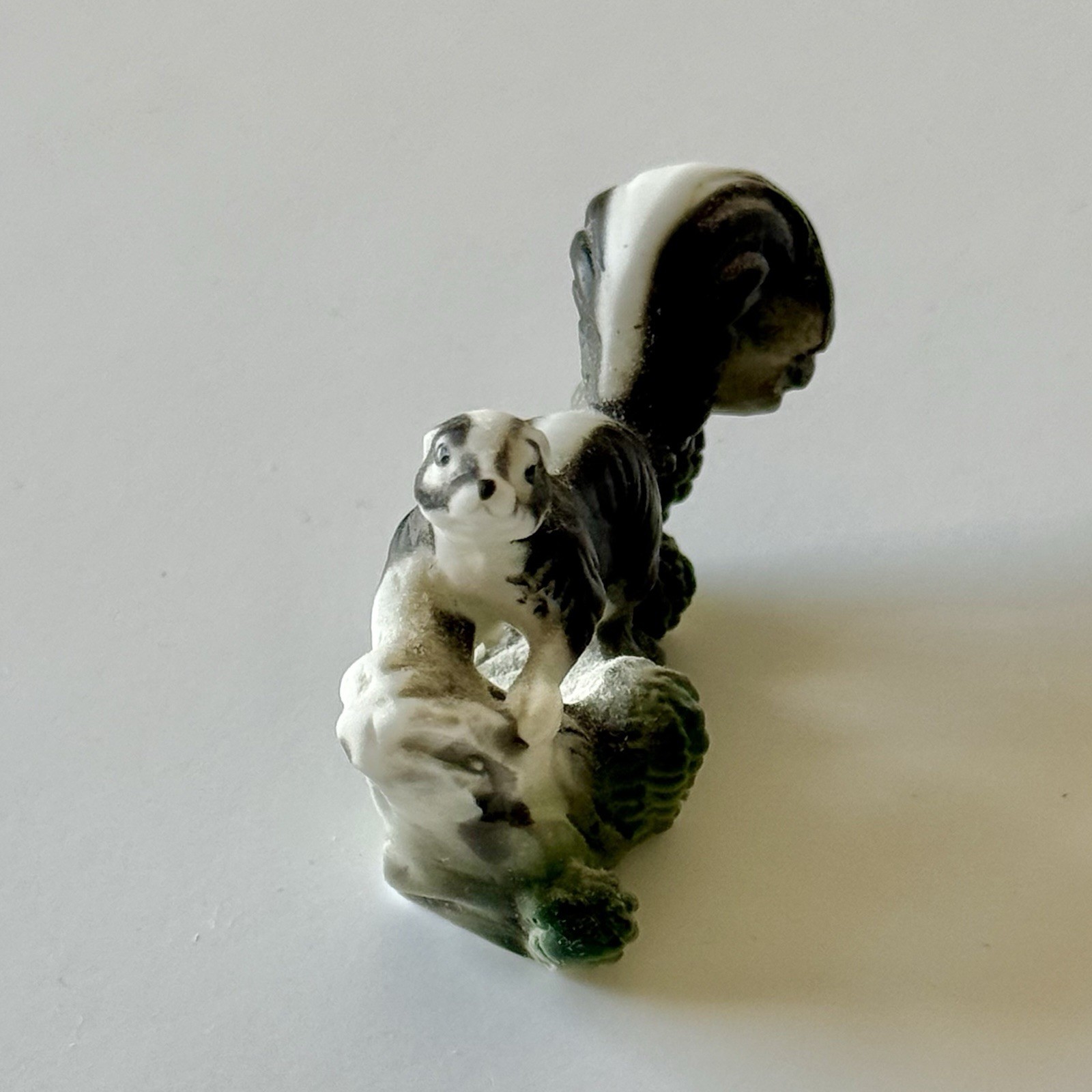 Vintage Miniature Porcelain SKUNK Figurine Hand Painted Matte Finish – Outdoor