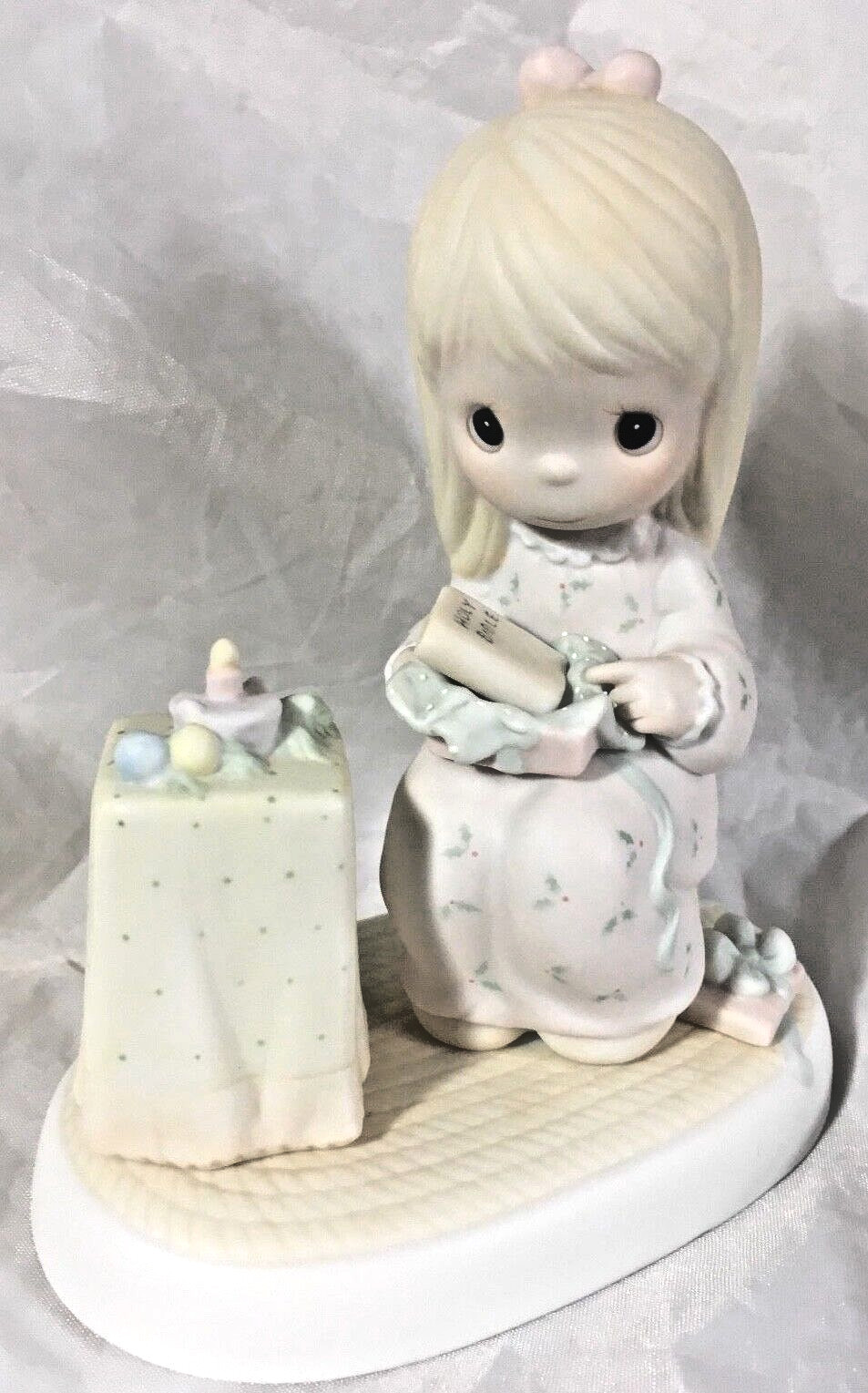 May Your Christmas Be Blessed Precious Moments 1984 – Blonde Holding Holy Bible