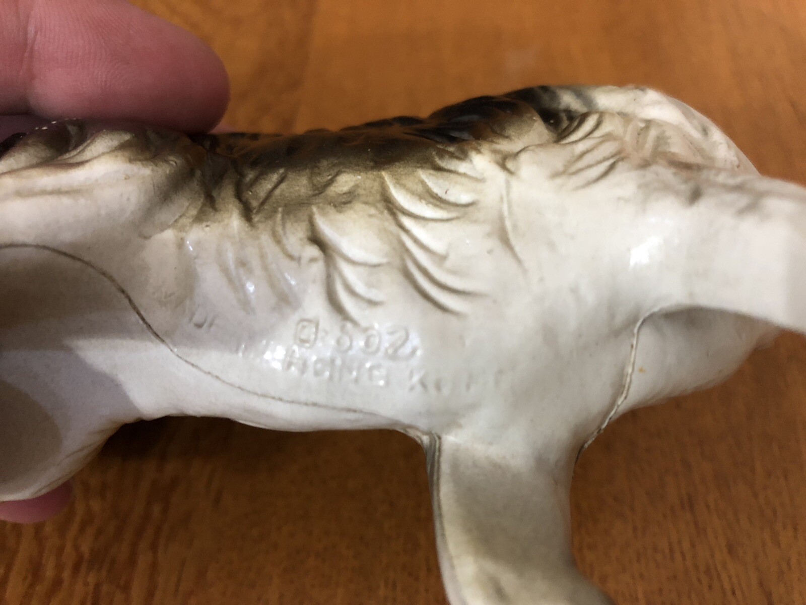 Vintage Collie Molded Plastic Figurine #802 Hong Kong 7.5”