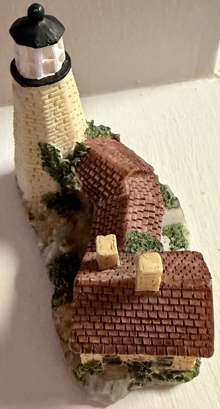 Mini Lighthouse Cottage Figurine Coastal Nautical Decor 3”