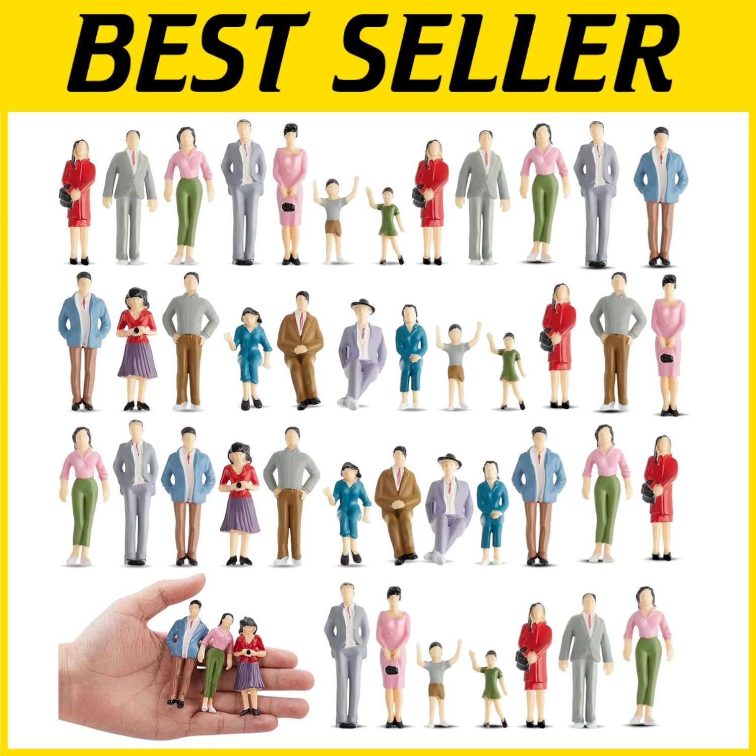 Miniature People Figurines for Diorama Villages