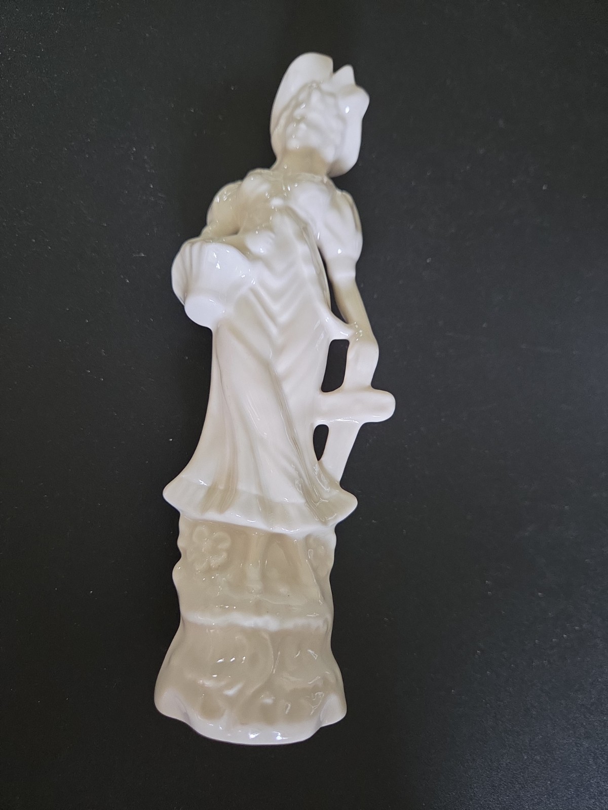 Vintage W.F. Inc. N.Y. White Porcelain Female Figure, 20th Century