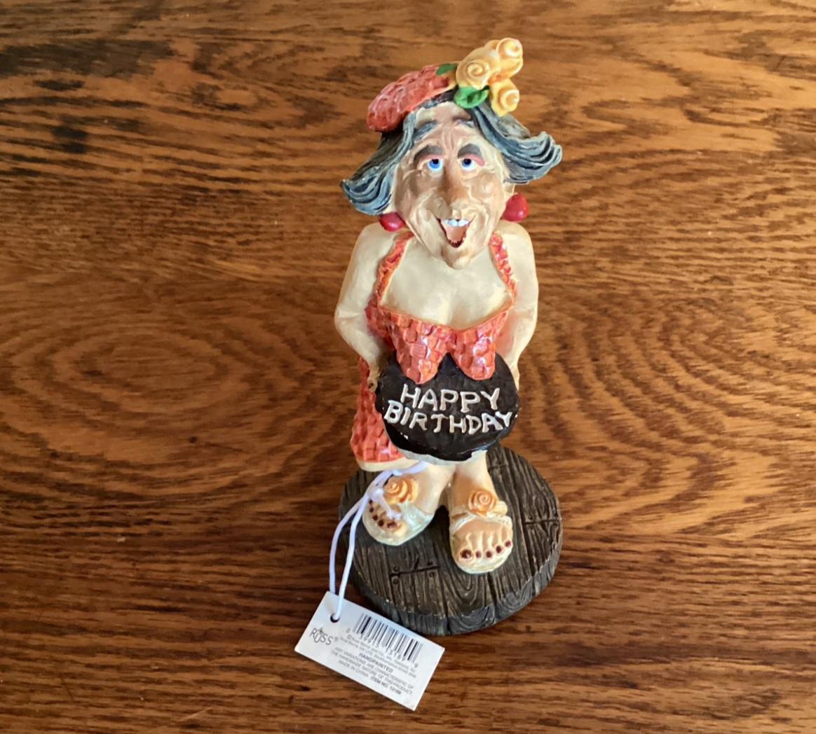 Russ Berrie & Co., Inc. Doug Harris Fun Happy Birthday Ceramic Figurine #13189