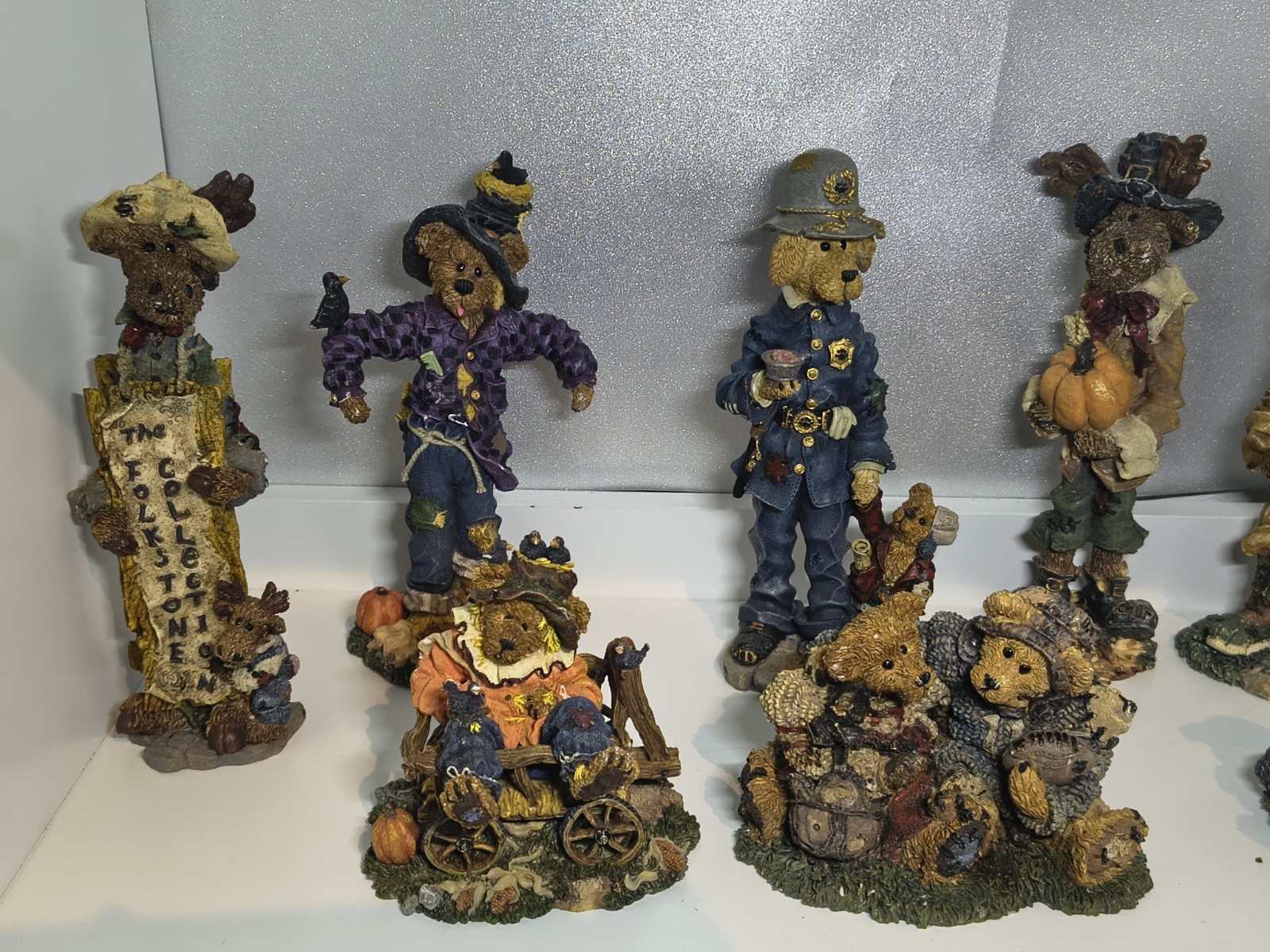 1990s Figurines Set Boyds Bears and Friends Folkstone Moose Collection