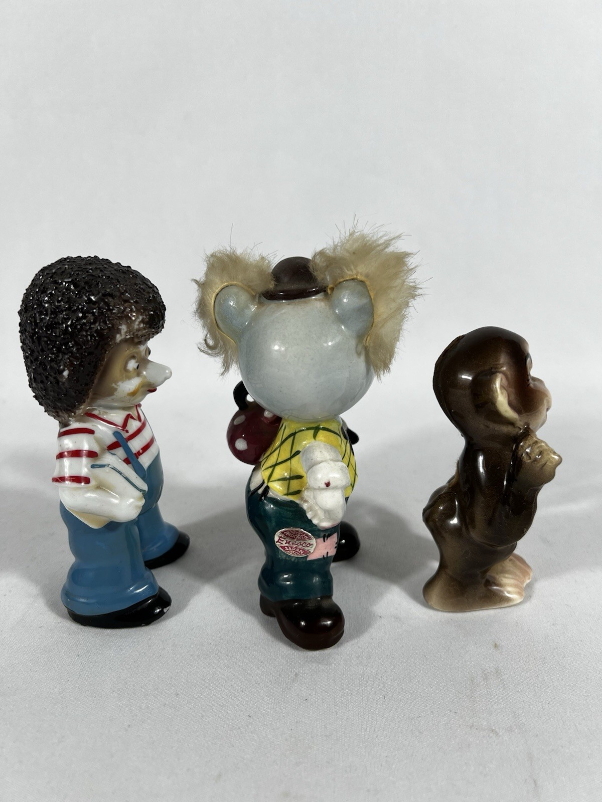 Vintage Random Trinket Anthropomorphic Figure Lot Animal 3 Piece Kitsch Eclectic