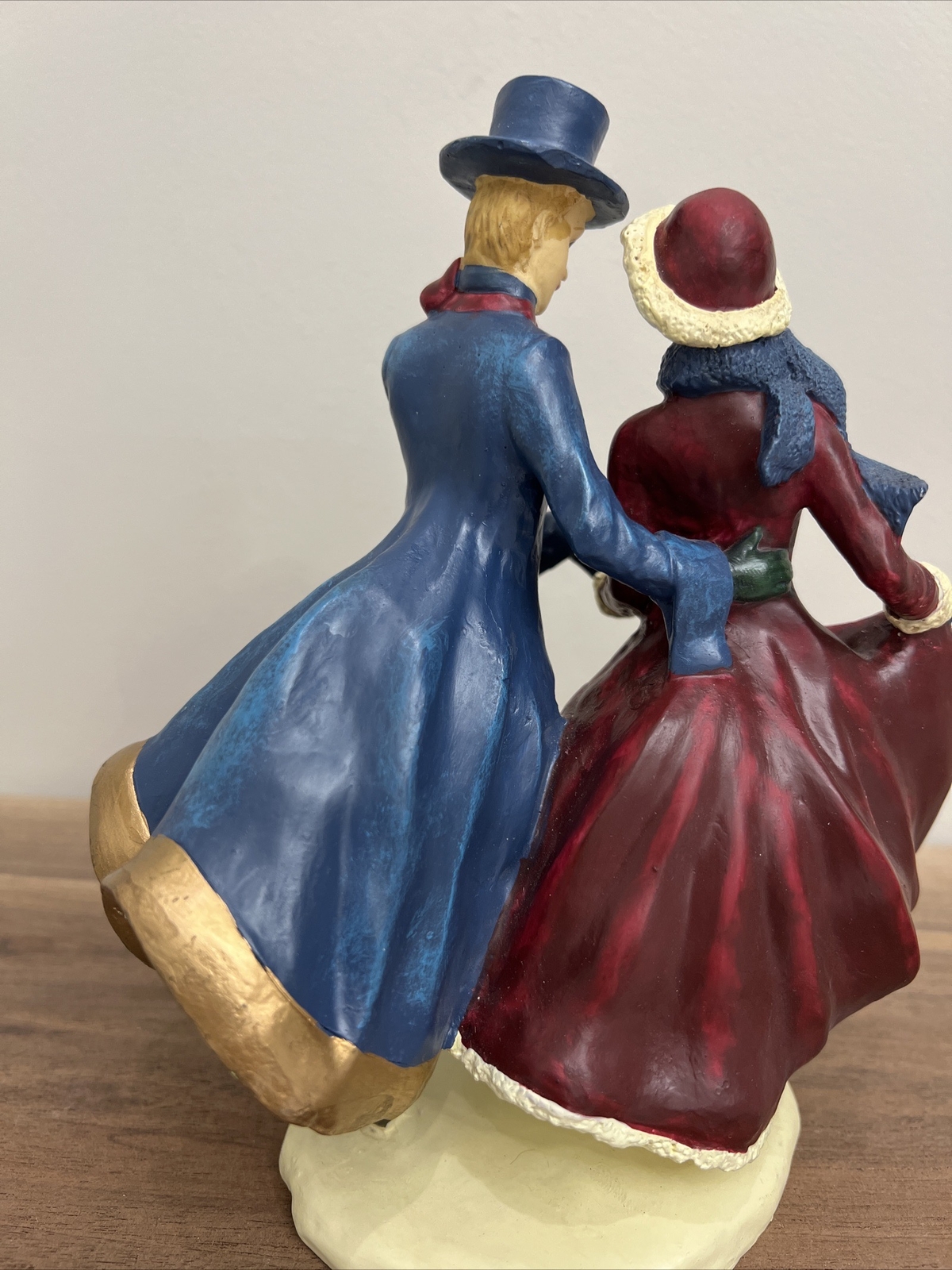 Vintage Victorian Couple Holiday Figurine 7 inches tall