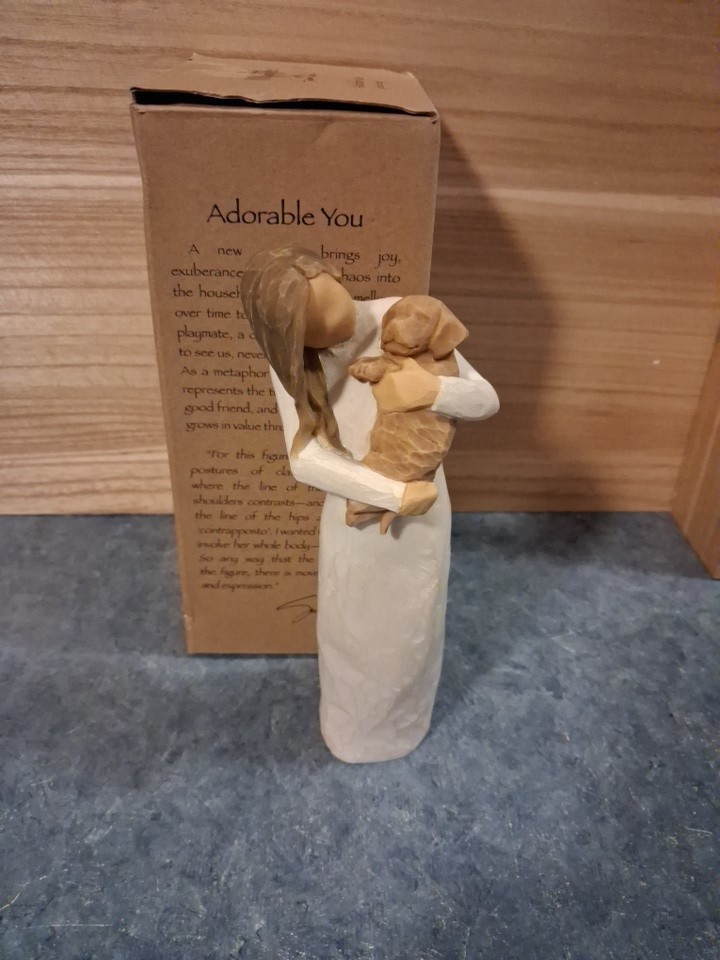 Willow Tree Adorable You (Golden Dog) Sculpted Hand-Painted Figurine #28039-New!