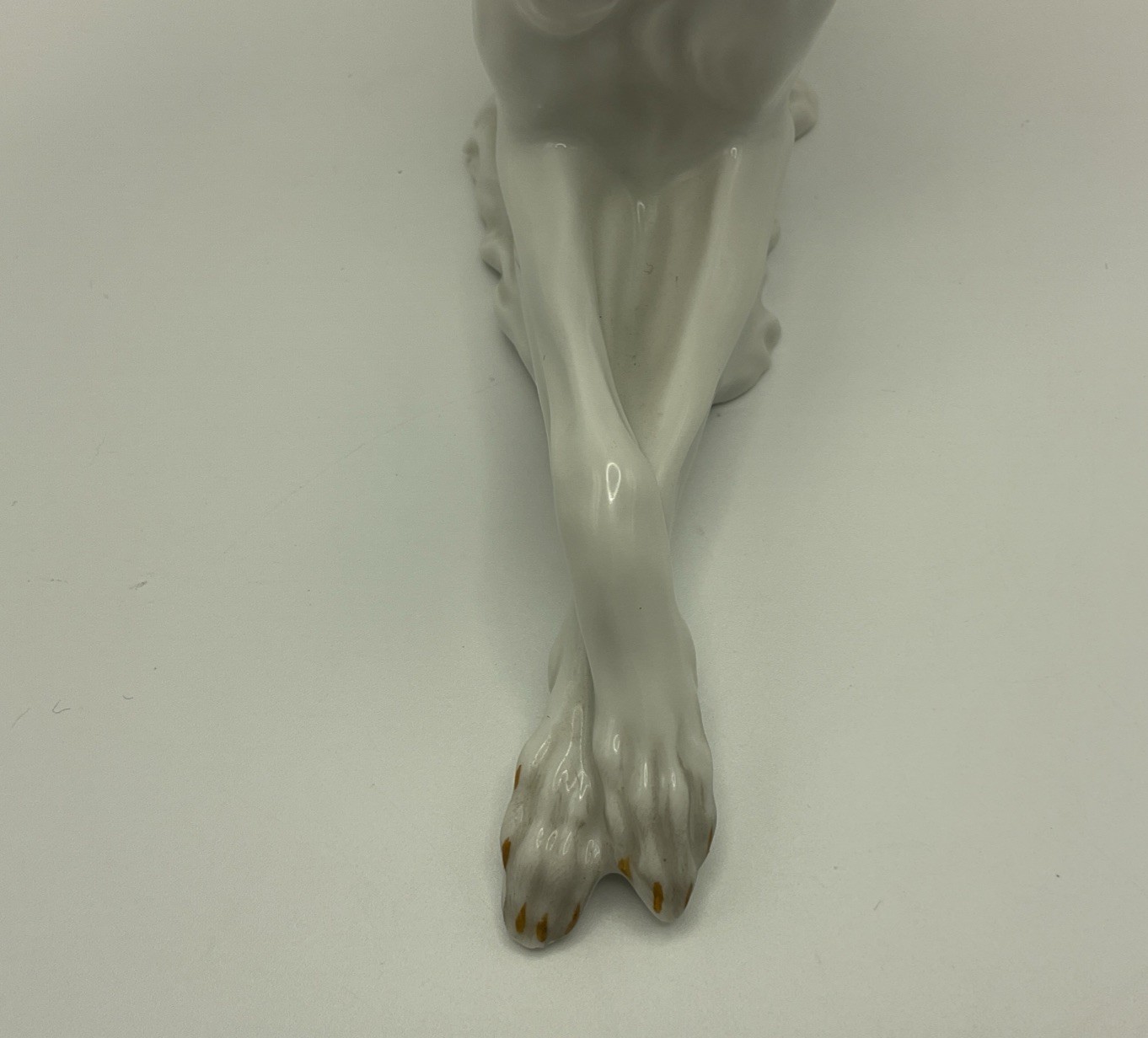 VTG Augarten Wien Porcelain Borzoi Russian Wolfhound Figurine 8” L 1713/ll #30