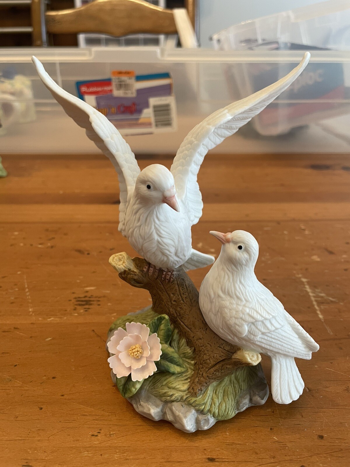 Vintage La Vie Collectibles Bisque Porcelain Doves Figurine – Hand Painted