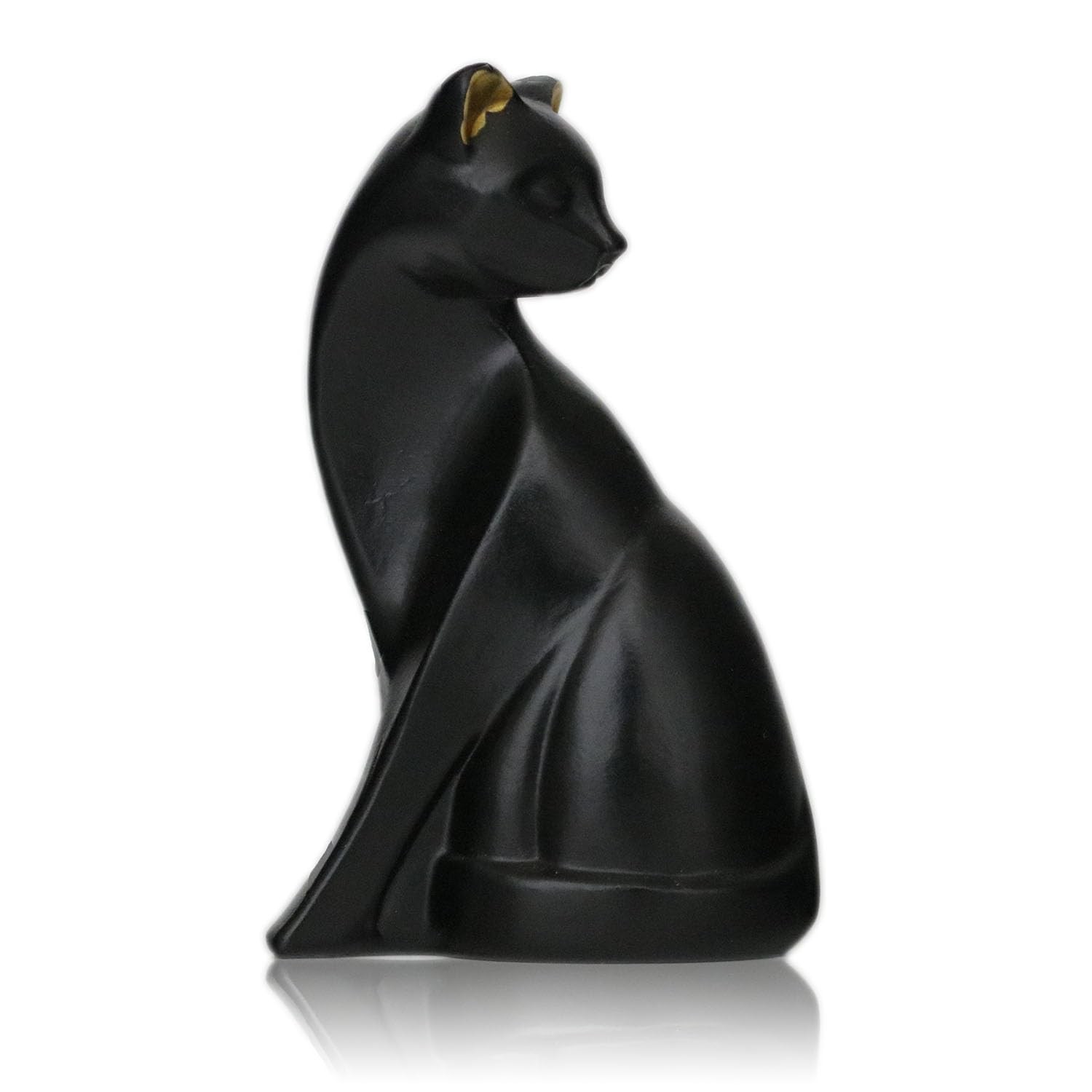 Black Cat Figurines – Cat Statue – Whimsical Cat Decor for Cat Lover – Cat Room