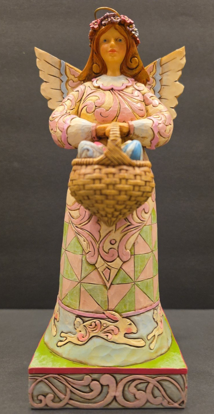 Jim Shore 2010 IN THE JOYFUL SPIRIT OF EASTER Easter Angel w/Eggs Basket 4020611