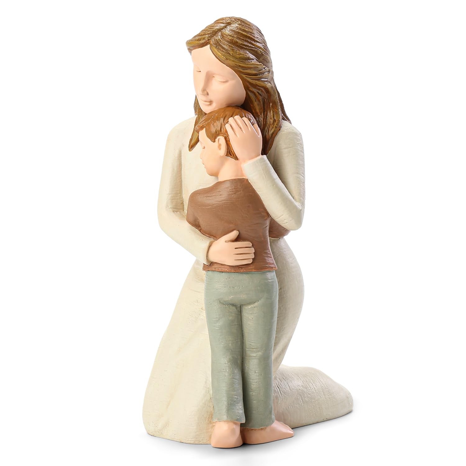 Mother And Son Figurines Sculpted Hand-Painted Mom Statues Gifts Mothers Day