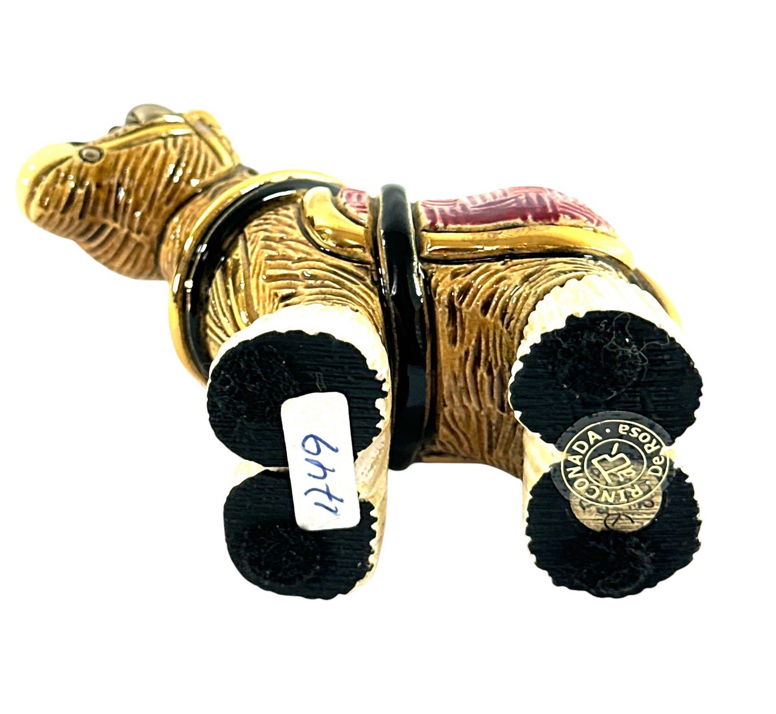 De Rosa Rinconada Rinca Babies Horse Foal Figurine Ceramic Gold Platinum Box