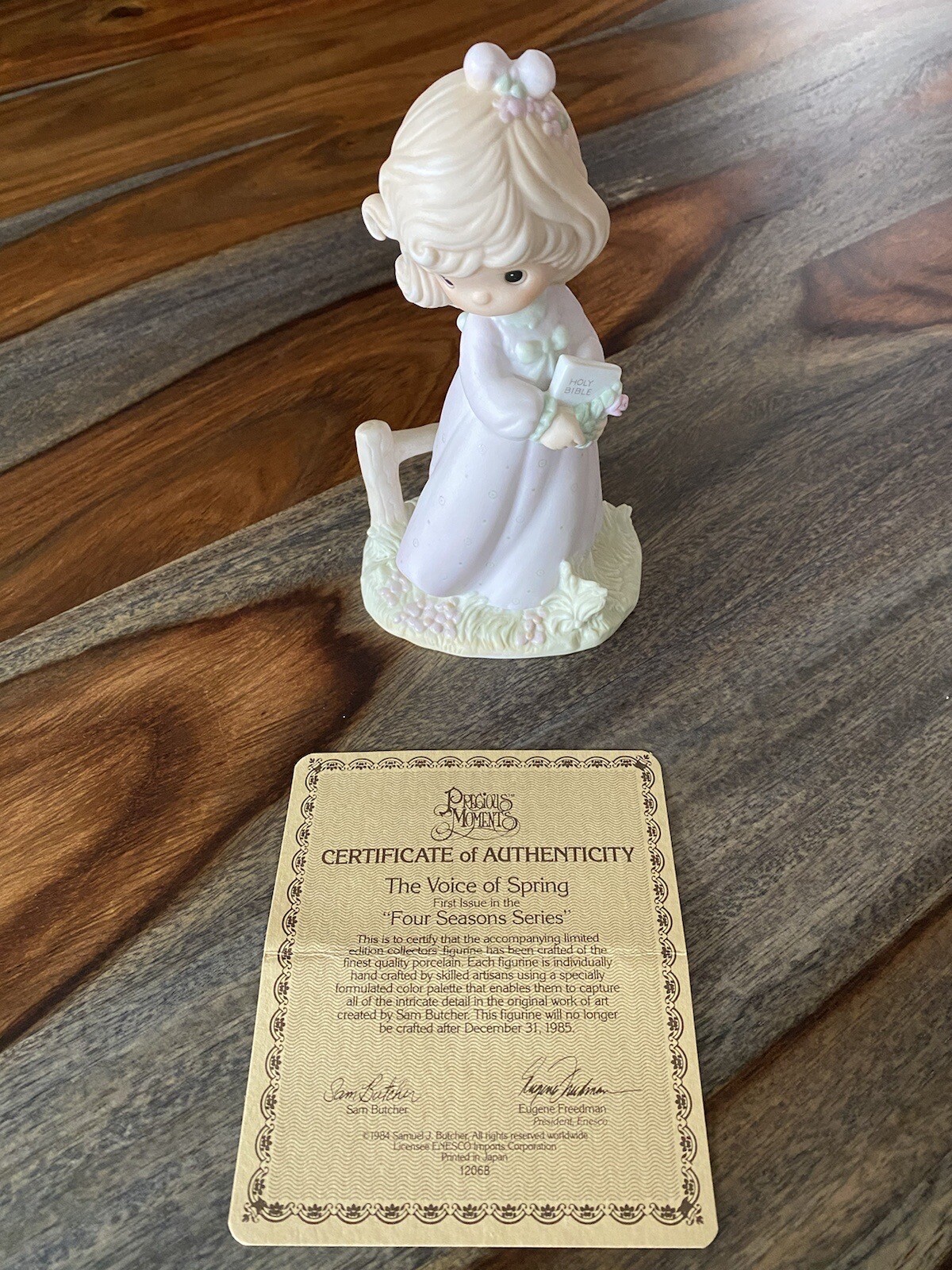 Precious Moments Four Seasons Series Figurines, Complete 4pc Set w/ Boxes, COAs