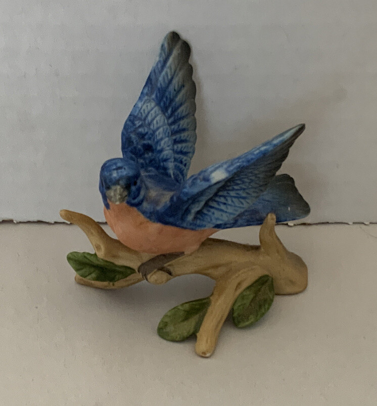 Vintage Ceramic “Bluebird on a Branch” Figurine