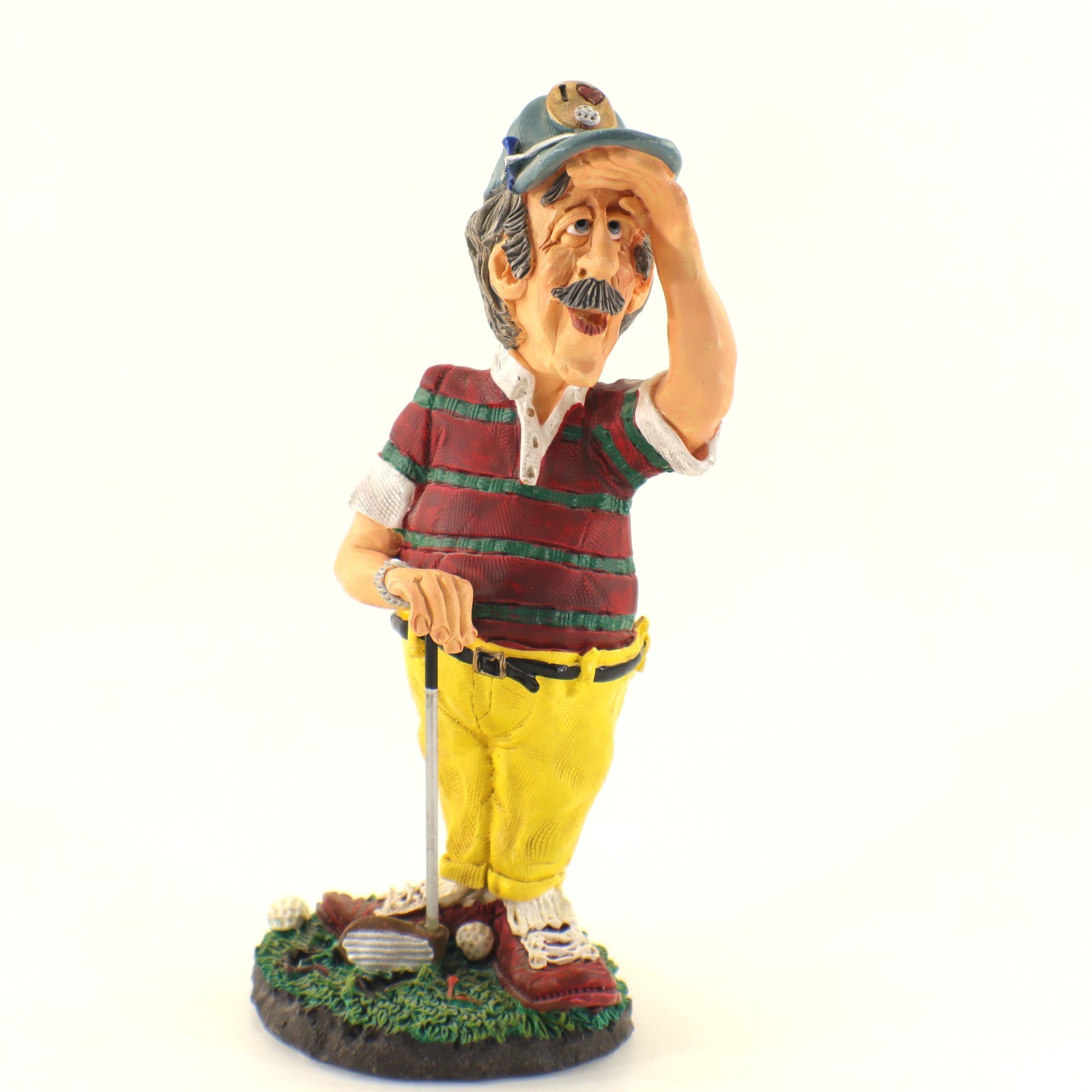 Russ & Berrie Doug Harris EYE ON THE BALL #13183 Golfer Figurine Humorous Vtg