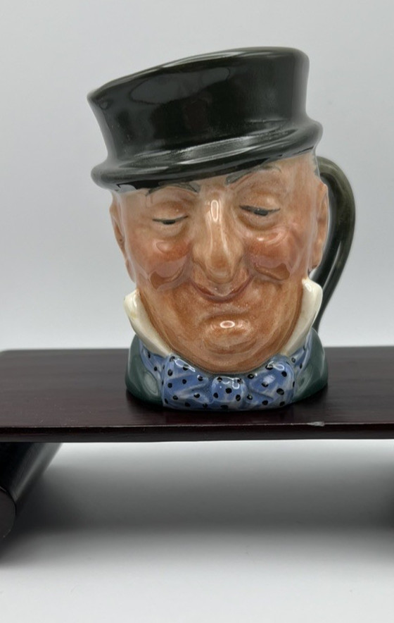 Mr. Micawber Toby Jug, Royal Doulton, Porcelain, England, 3.25 Inches, Very Fine