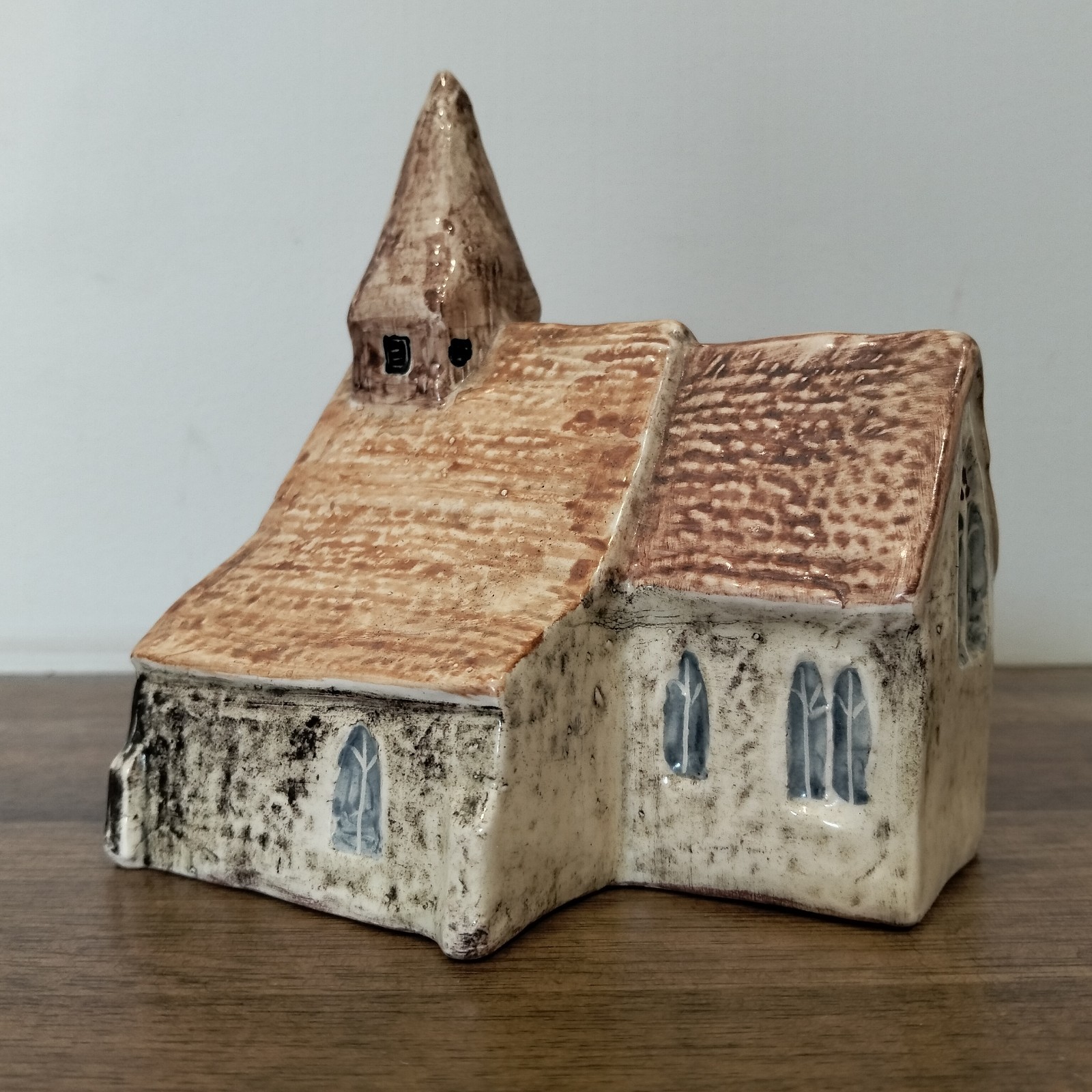 Vtg Heritage Houses Village Church Totnes Miniature Handpainted Cottage Figurine