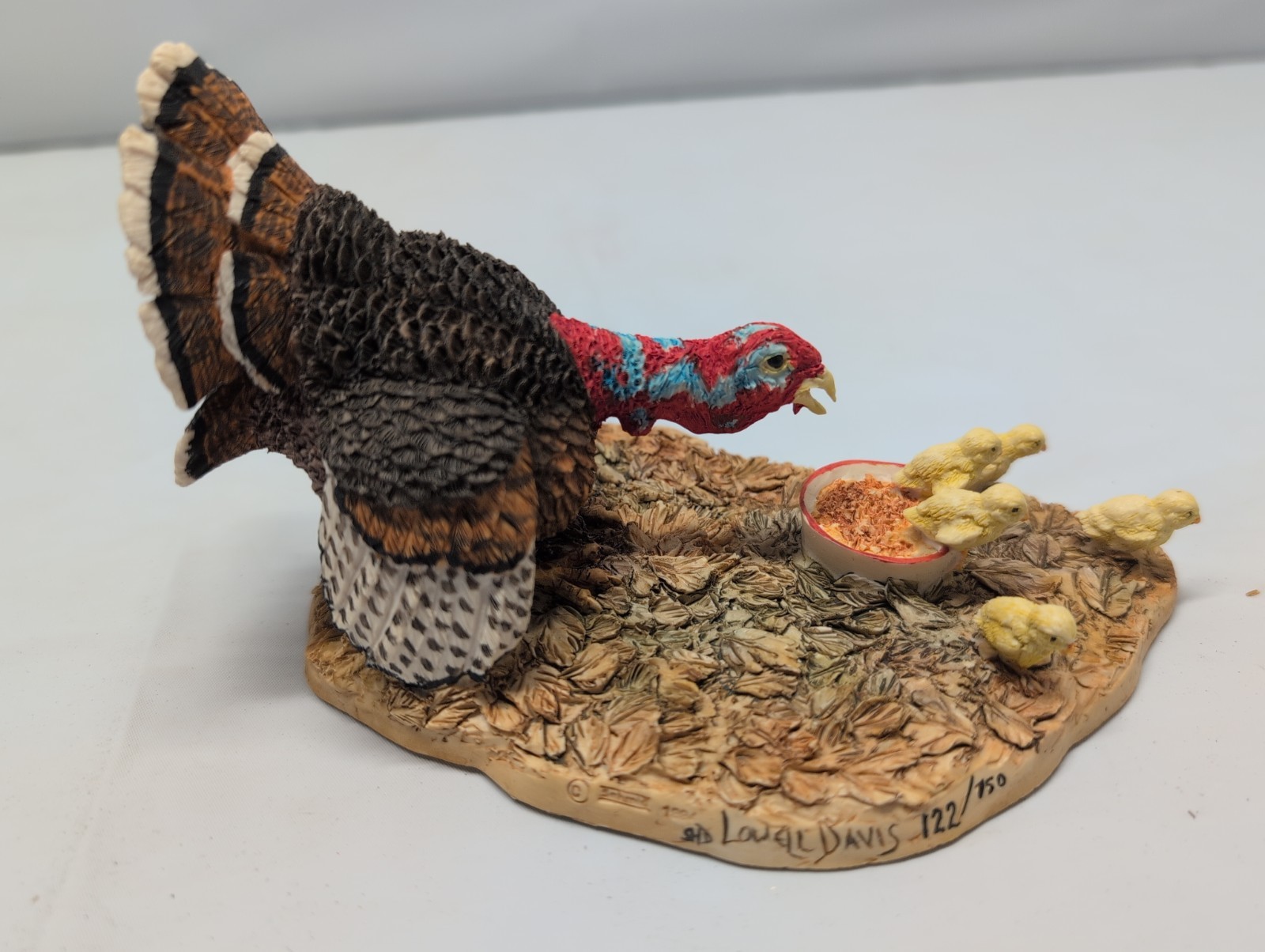 Schmidt Lowell Davis “Pecking Order” Figurine Turkey & Chicks LE 122/150 VTG ’94