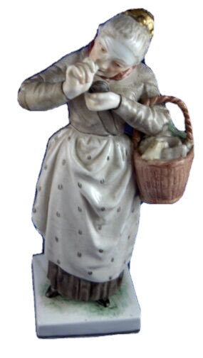 Antique 20thC Nymphenburg Porcelain Snuff Lady Figurine Figure Porzellan Figur