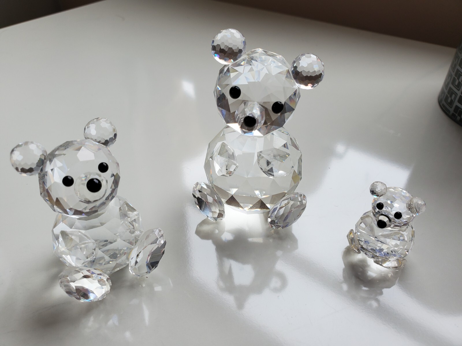 3 Adorable Swarovski Teddy Bears – Small Medium and Large