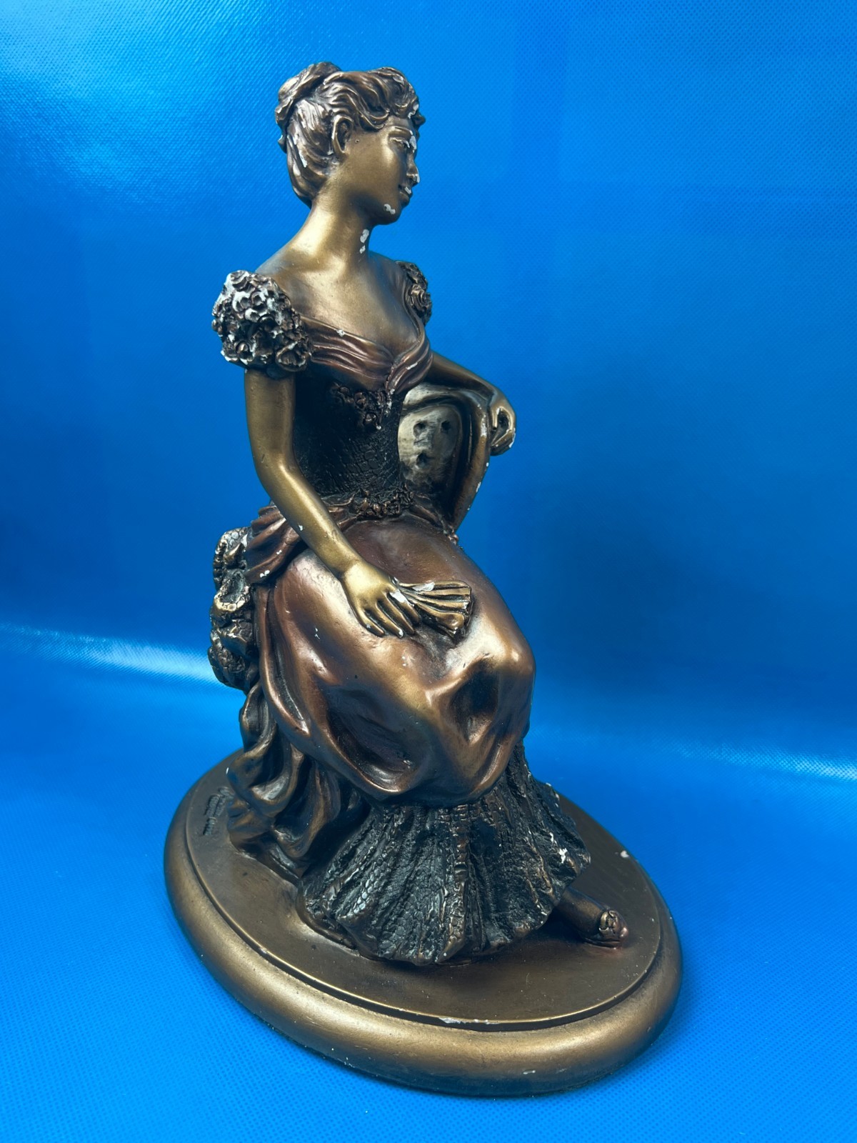 Austin Sculpture At The Ball Seated Woman Victorian French