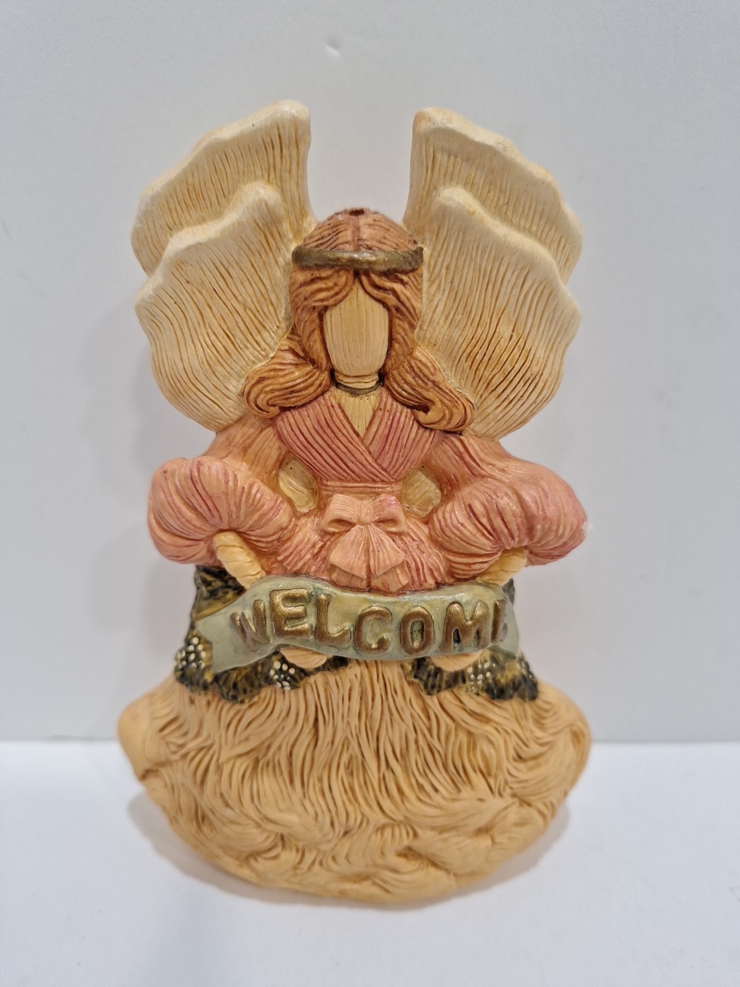 Angel By Linda Horn Collectibles & Co 1986 Figure Welcome Banner 5.25″ x 3.75″