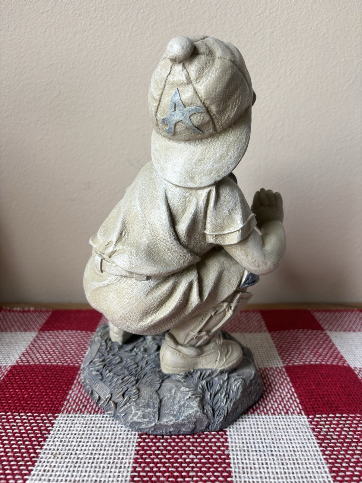 Jaimy Art Resin Baseball Pitcher & Catcher Sculptures Vintage Home Run Or Strike