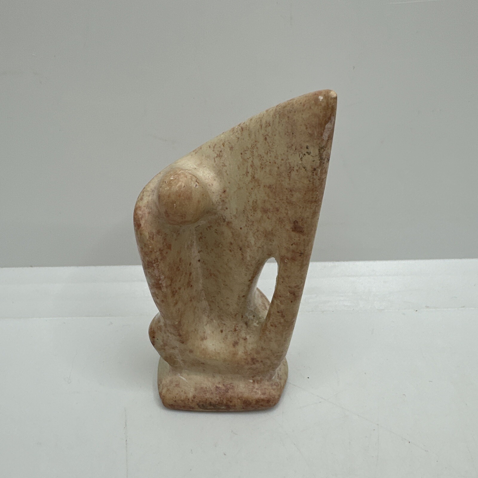 Small Figure Soapstone Sculpture 3.25 Inches Tall.