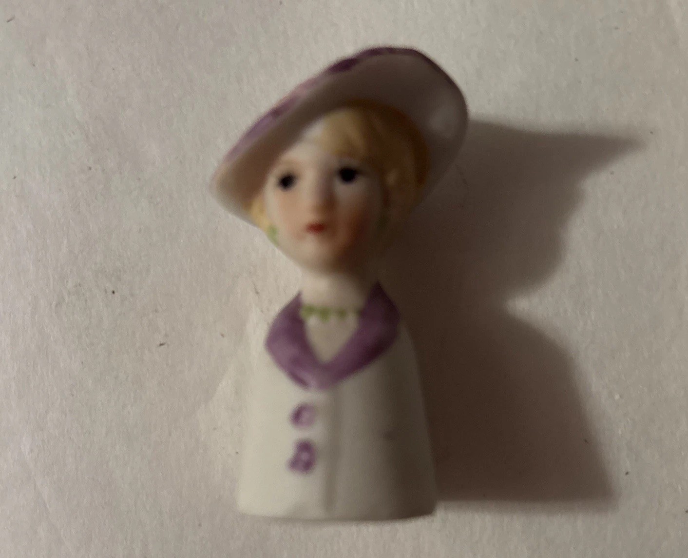 Vintage Enesco Imports Blonde Lady Wearing Elegant Hat Made in Taiwan