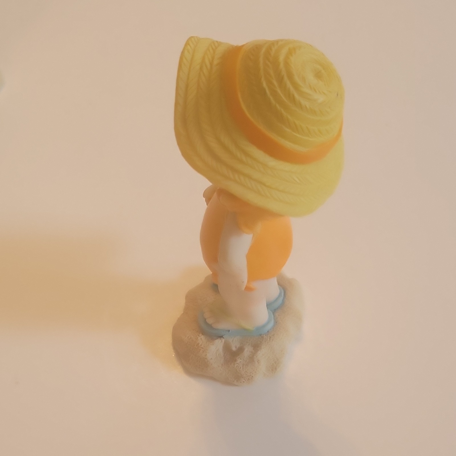 Vtg Tender Times Beach Kids Figurine Pair Boy Surfer Girl Sun Hat Summer Decor