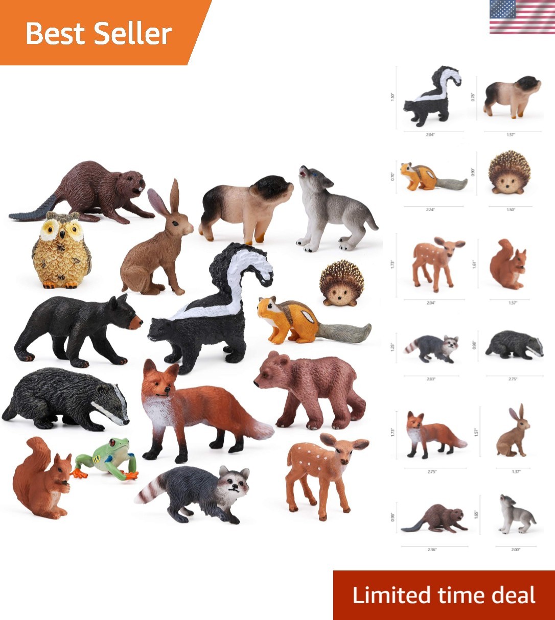 Delightful 16PCS Woodland Creatures Figurines for Kids’ Parties and Decorations