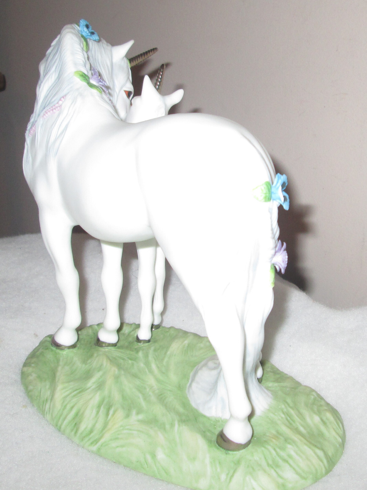 Love’s Devotion Mother/Child Porcelain Unicorn Figurine 1990 Princeton Gallery