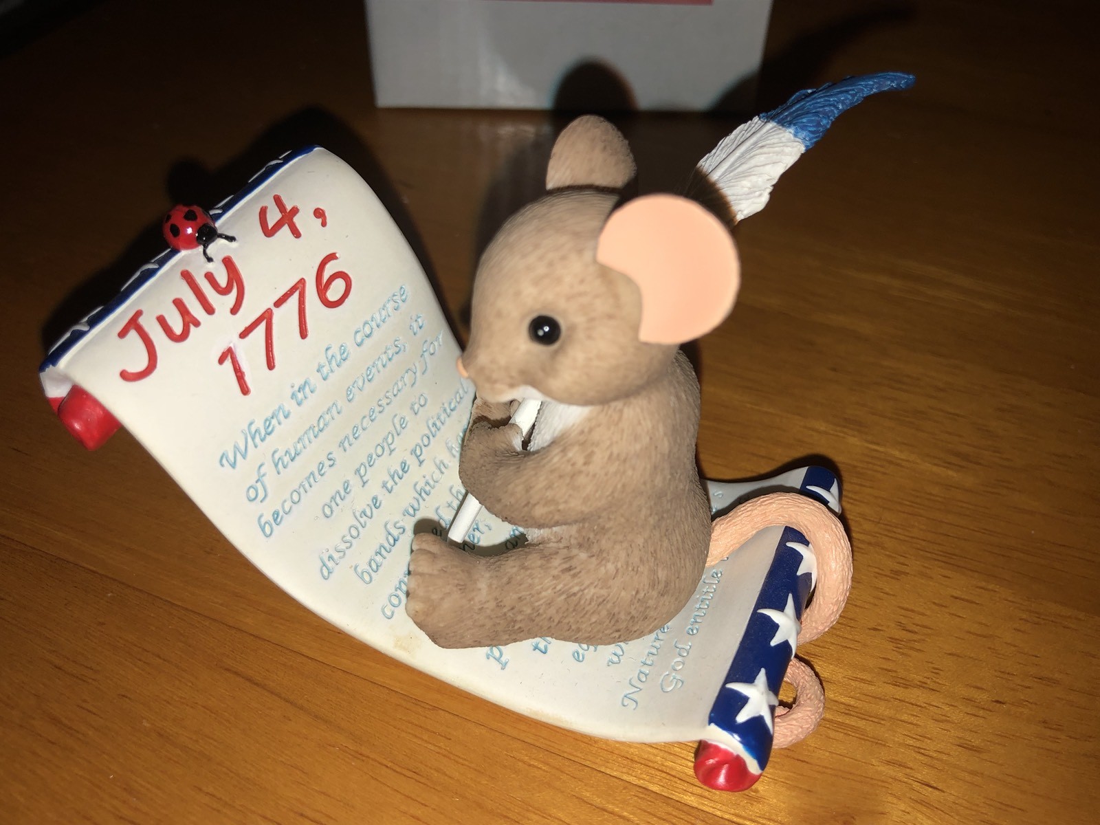 Charming Tails “SIGN ON FOR FREEDOM” DEAN GRIFF NIB INDEPENDENCE DAY