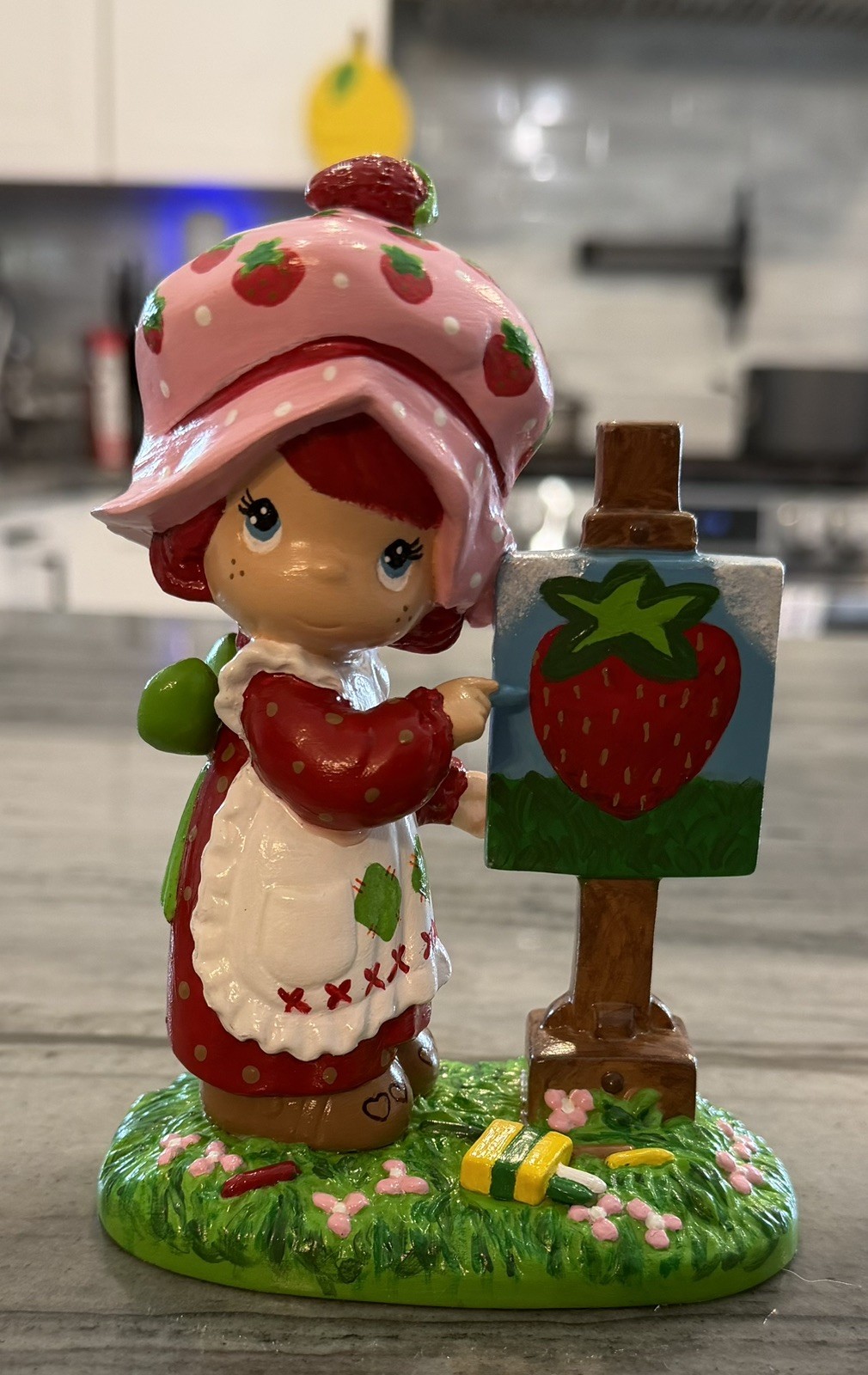 Precious Moments altered into 1980’s Strawberry Shortcake