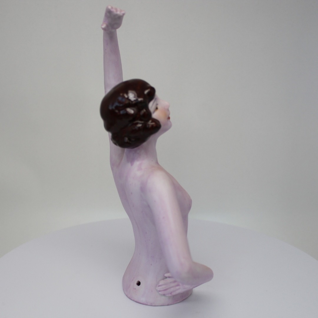 French Style Half doll Figurine Pin-up Half Doll Pincushion Arms Away Art Deco S