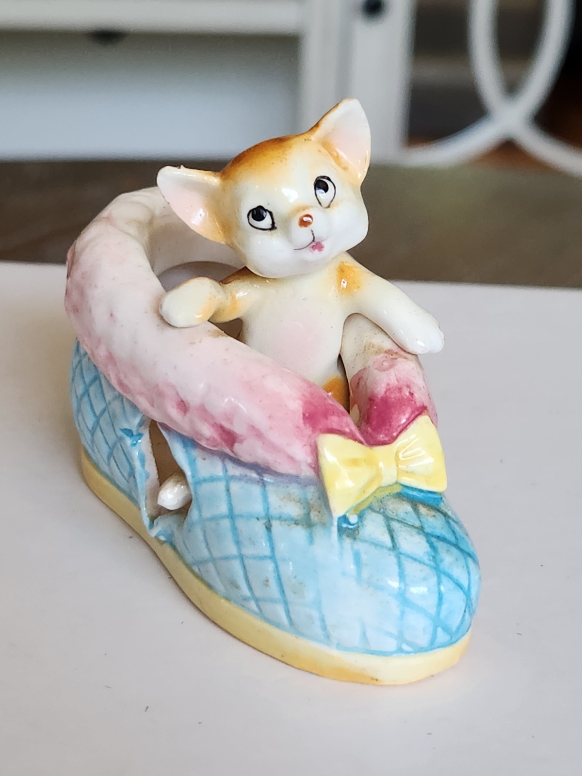 Vintage LEGO Kitty Cat in Slipper Shoe Figurine – JAPAN KITSCH – 1960’s Ceramic
