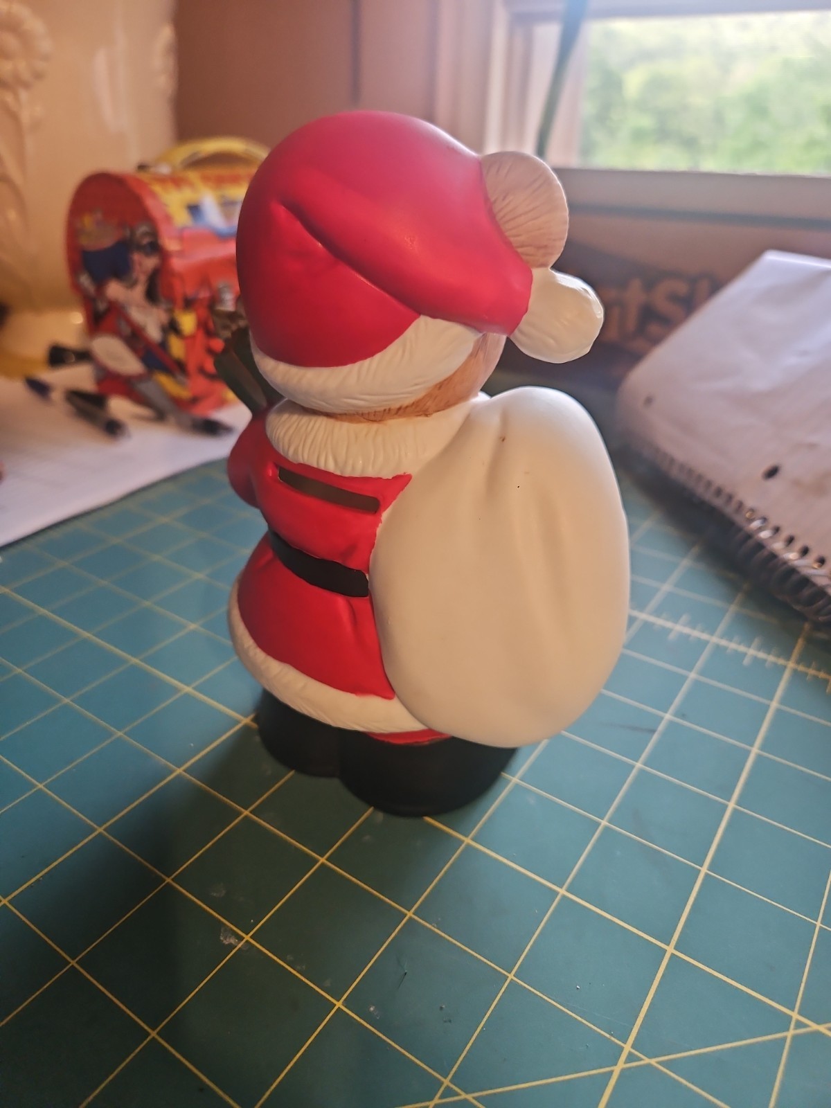 Homco Big Teddy Bear Dressed As Santa Clause