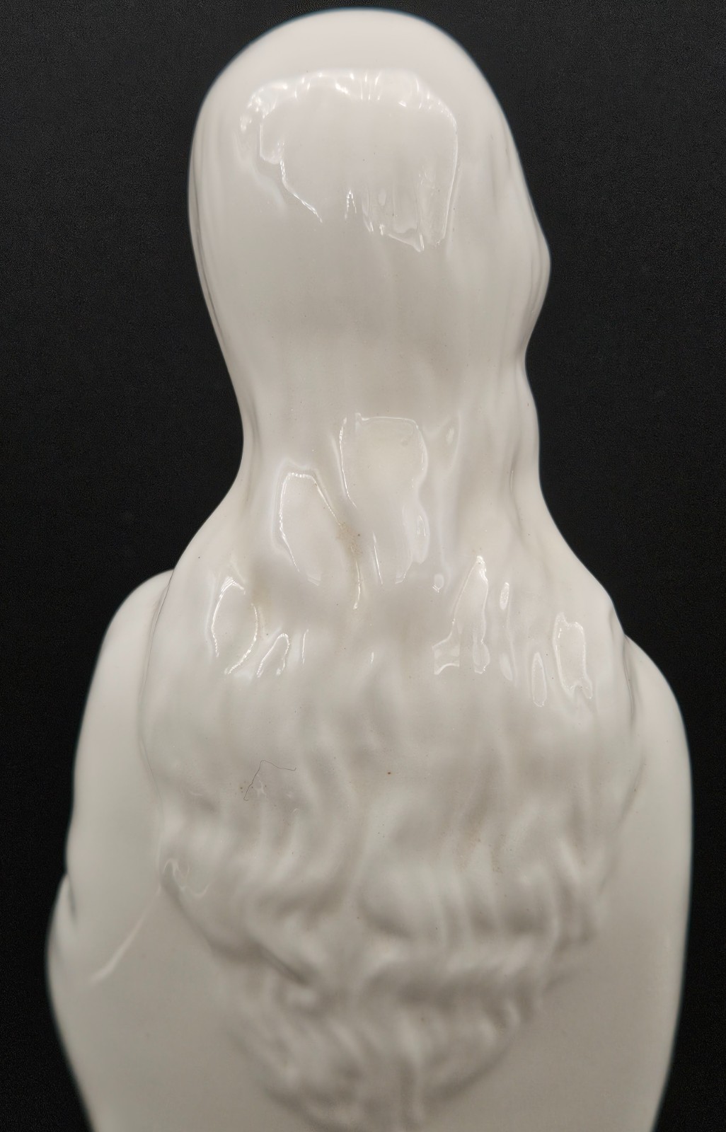 White Ceramic Praying Madonna Virgin Mary Statue Figurine 15.5″